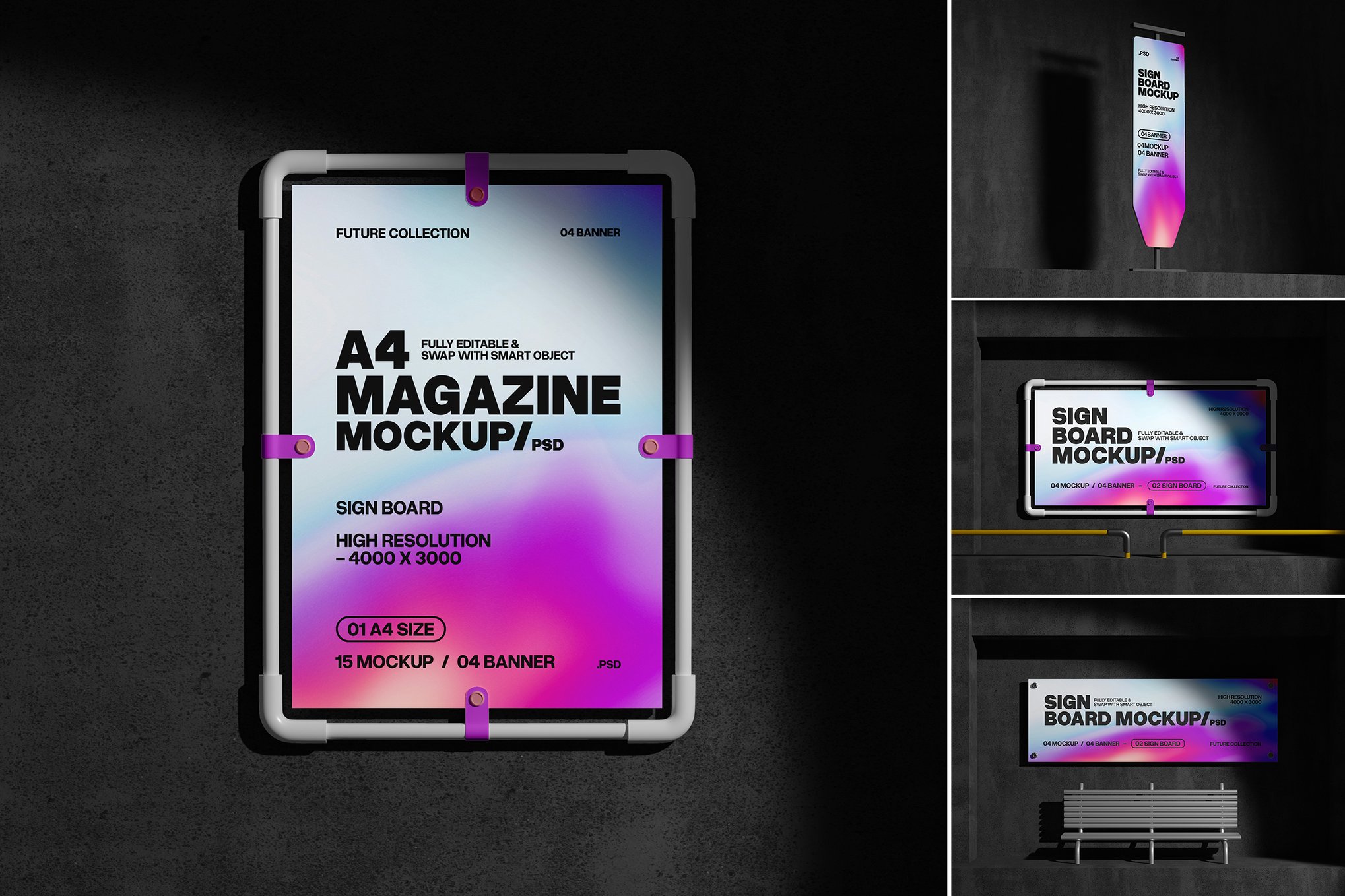 Signage Branding Mockup Set 