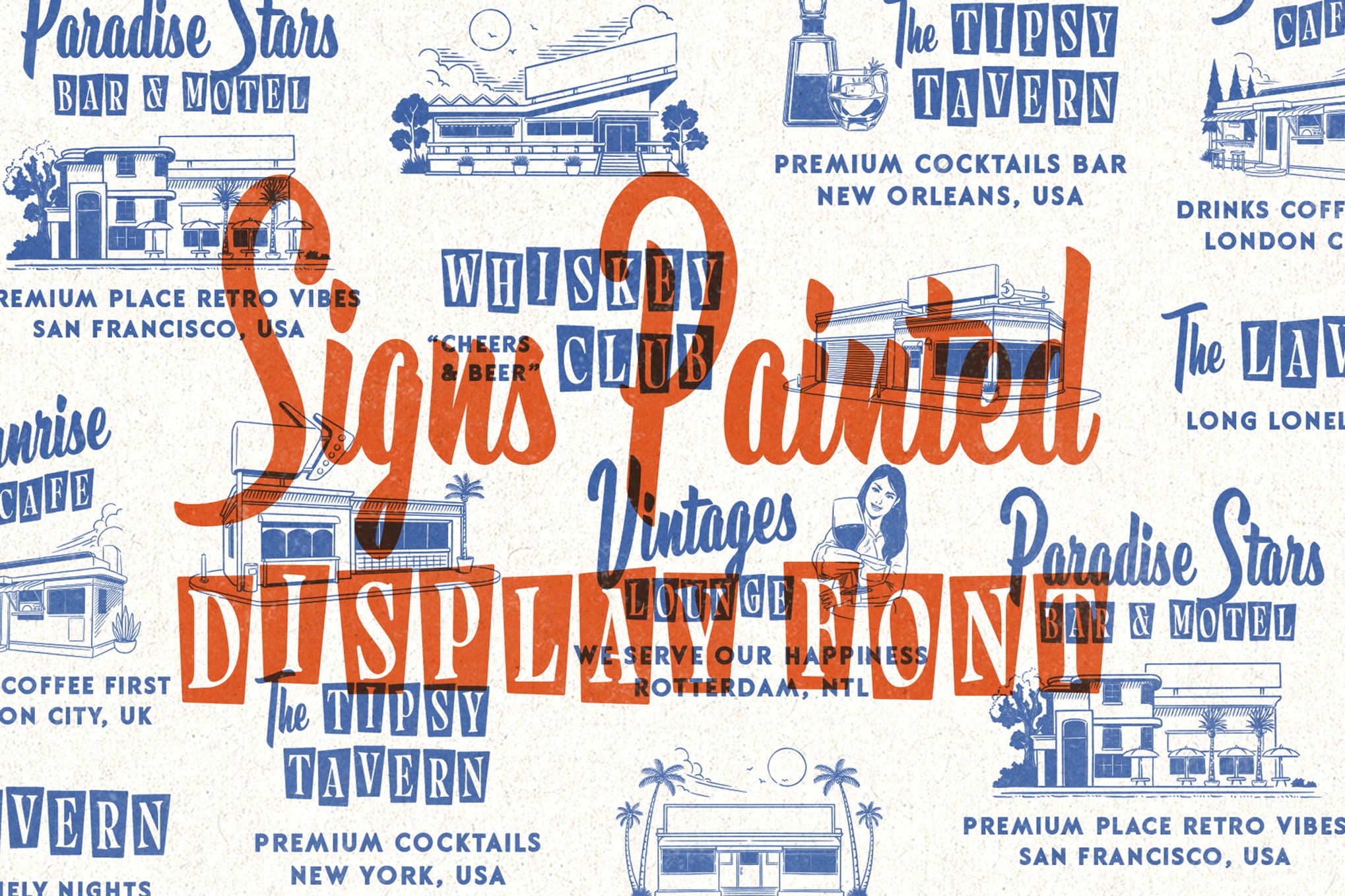 Signs Painted - Vintage Street Sign Font