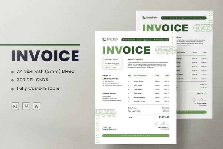 40+ Best Invoice Templates for Word (Free & Pro) 2025 - Shack Design