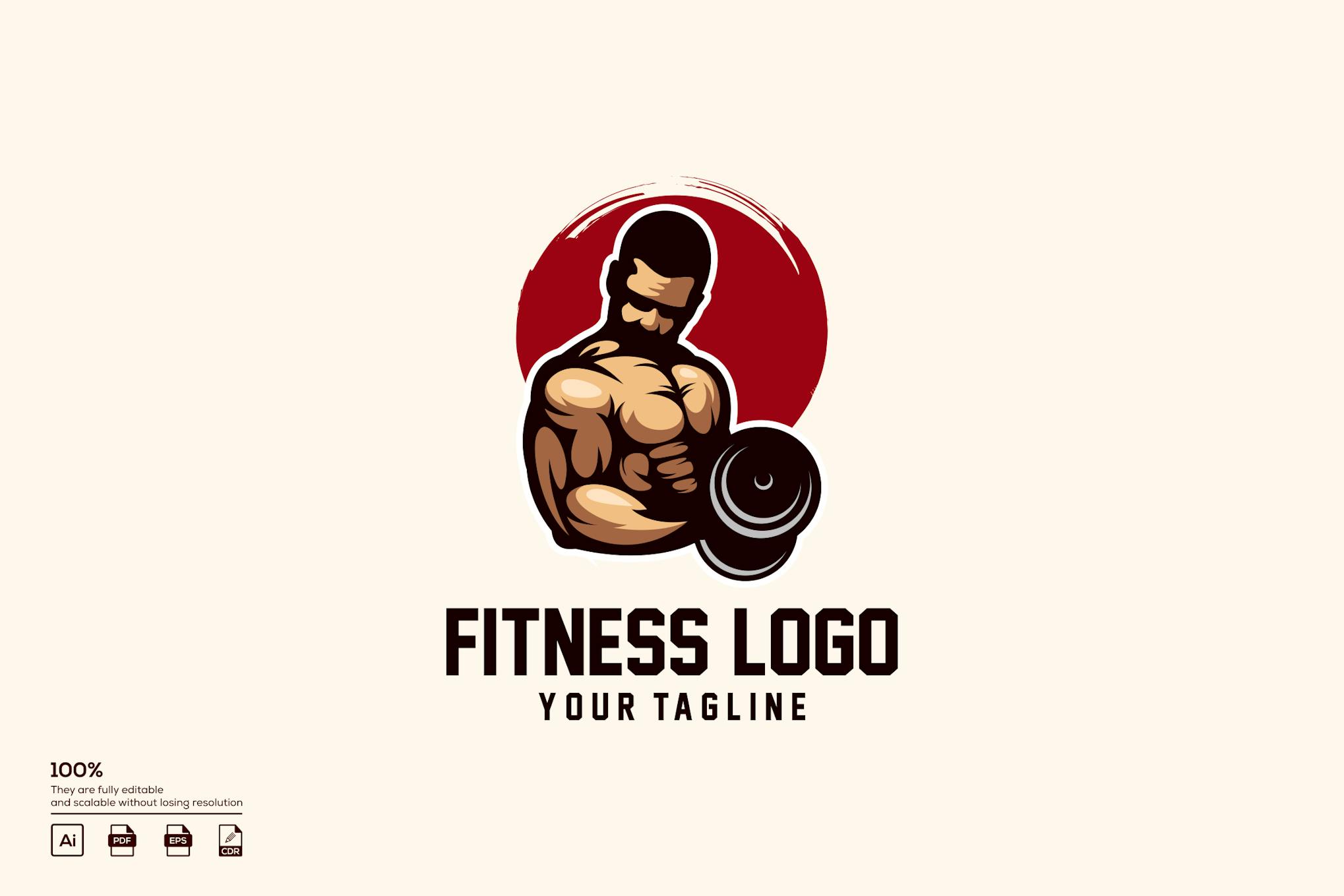 Simple Fitness Logo Template