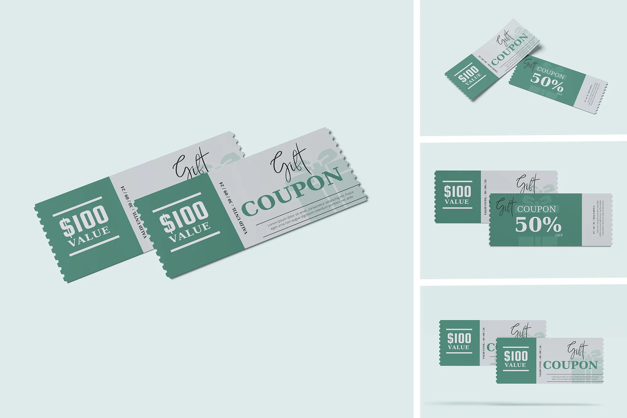 Simple Gift Voucher Mockup Template