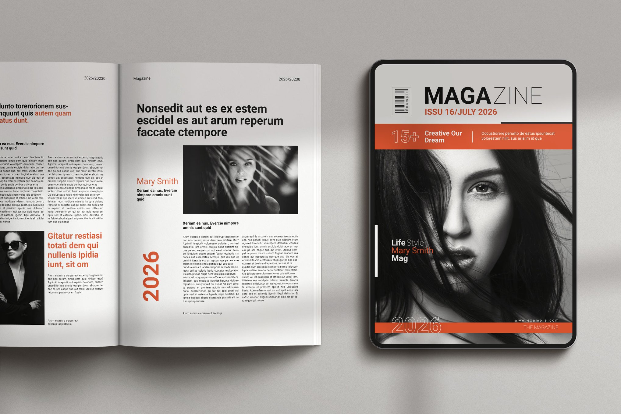 Simple InDesign Magazine Layout Template