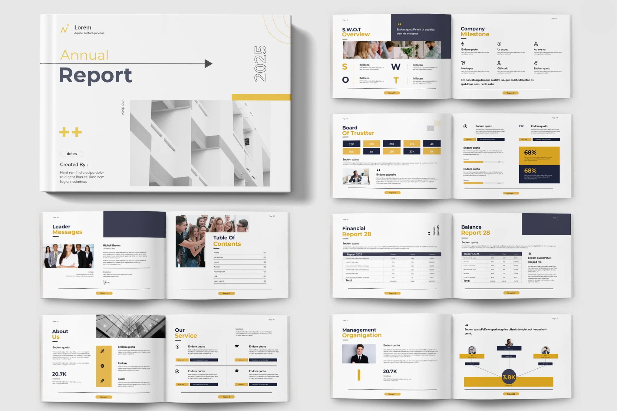 Simple Landscape Annual Report Template