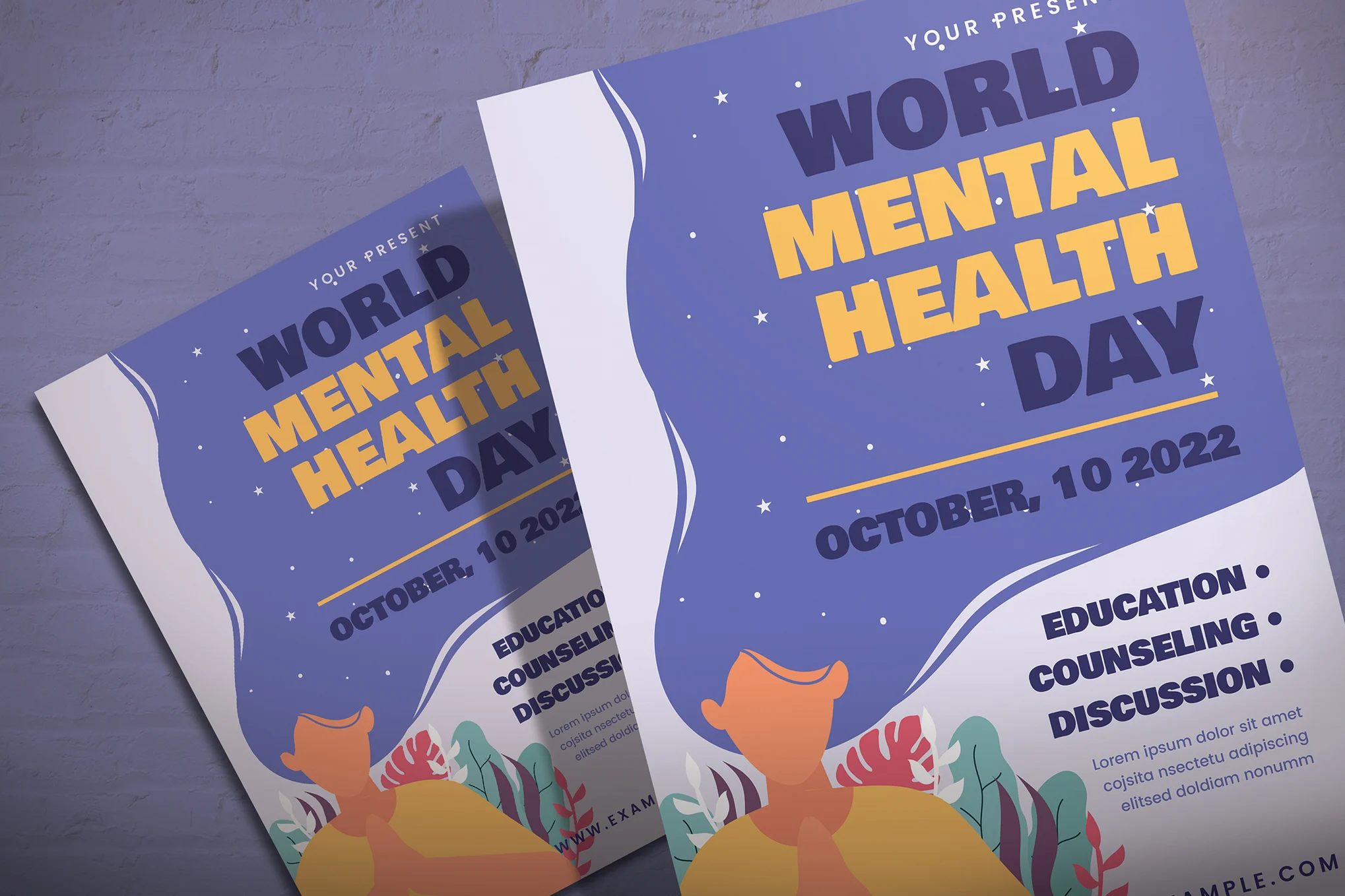 Simple Mental Health Day Flyer