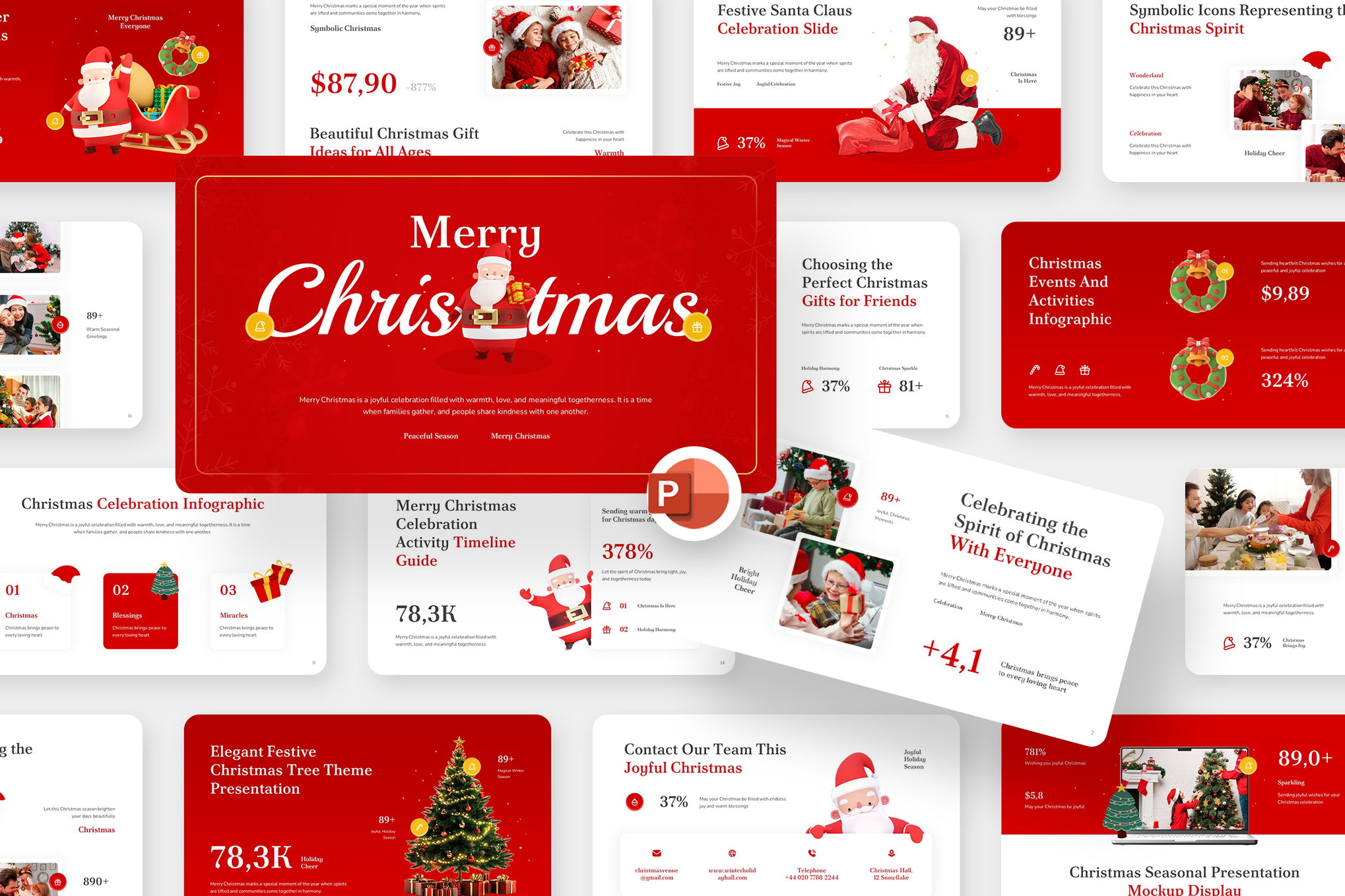Plantilla sencilla de demostración de Feliz Navidad