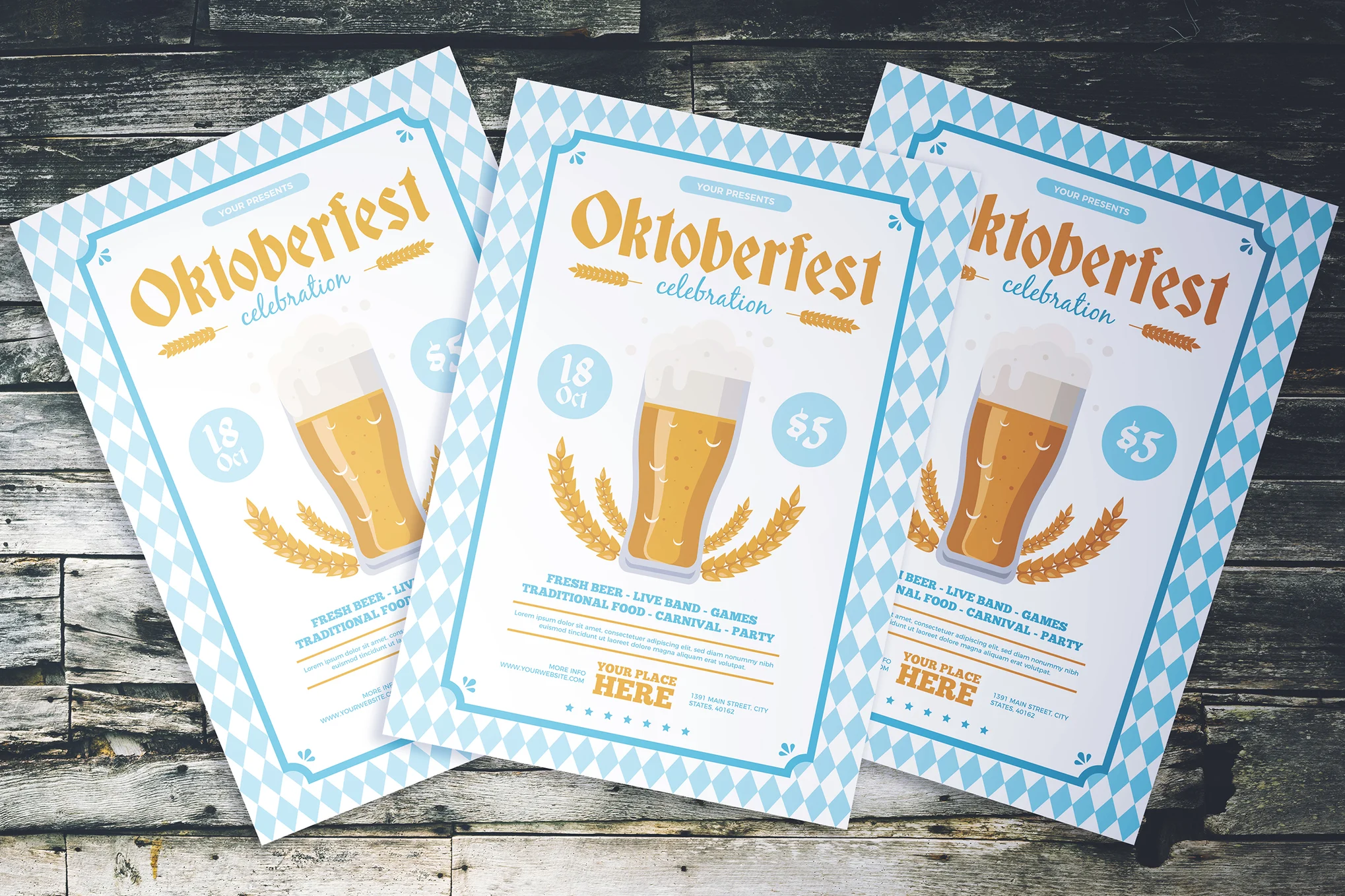 Simple Oktoberfest Flyer Template