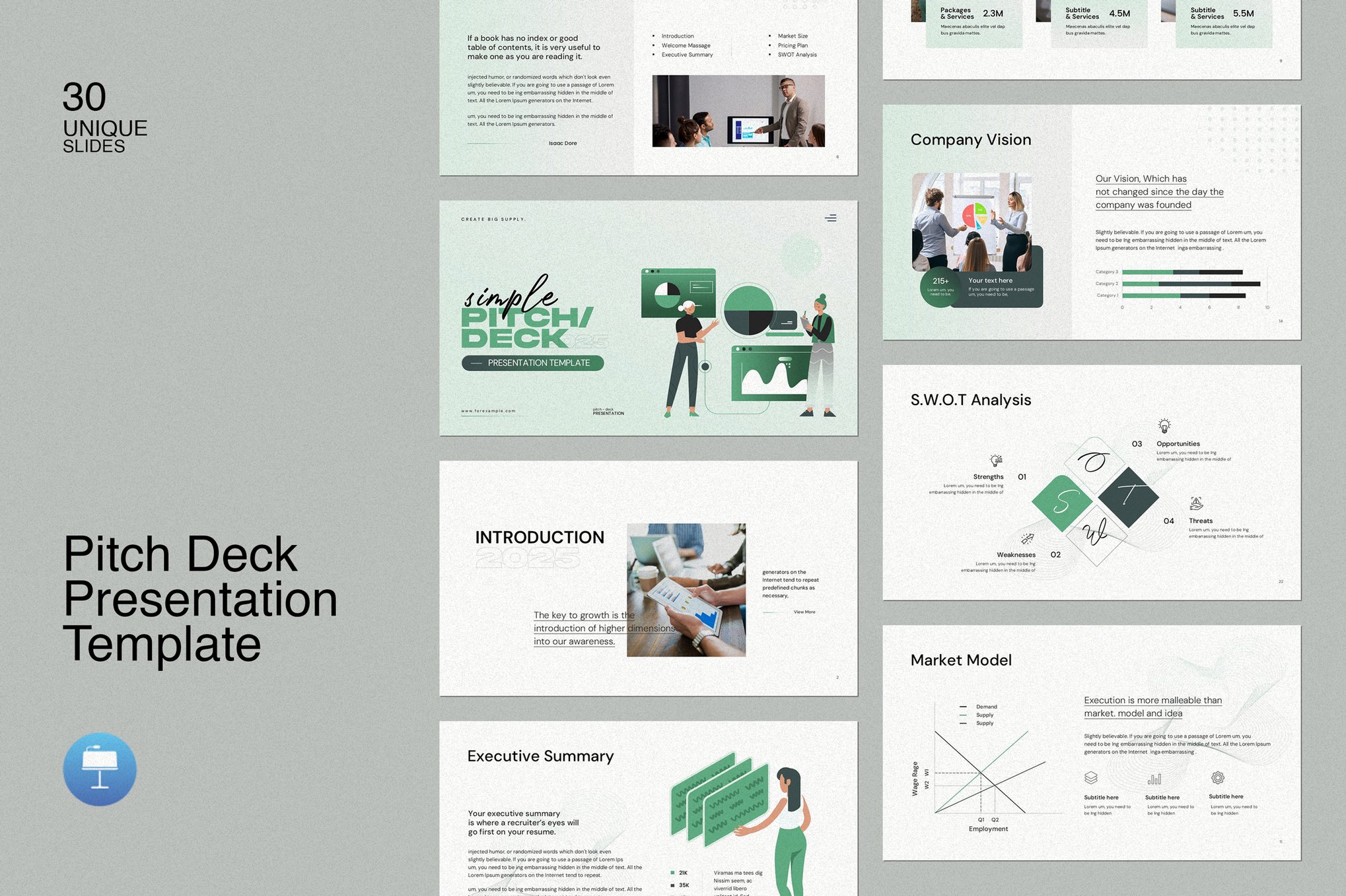 Simple Pitch Deck Keynote Template