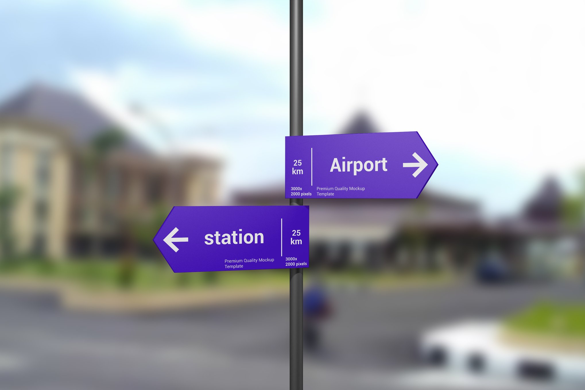 Simple Street Sign Mockup