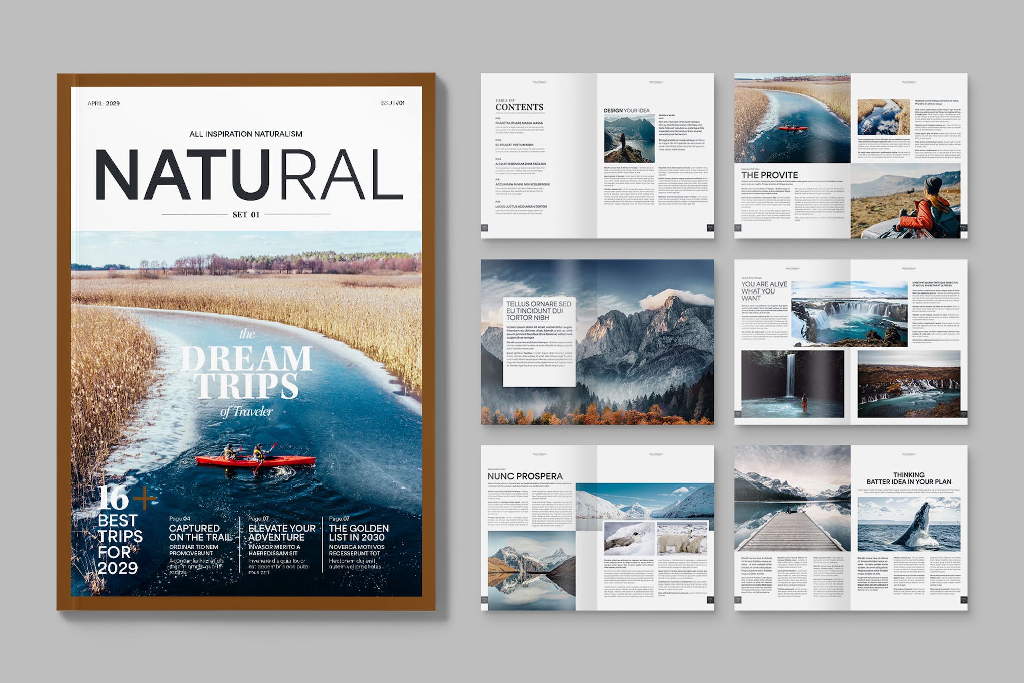 Simple Travel Magazine InDesign Template