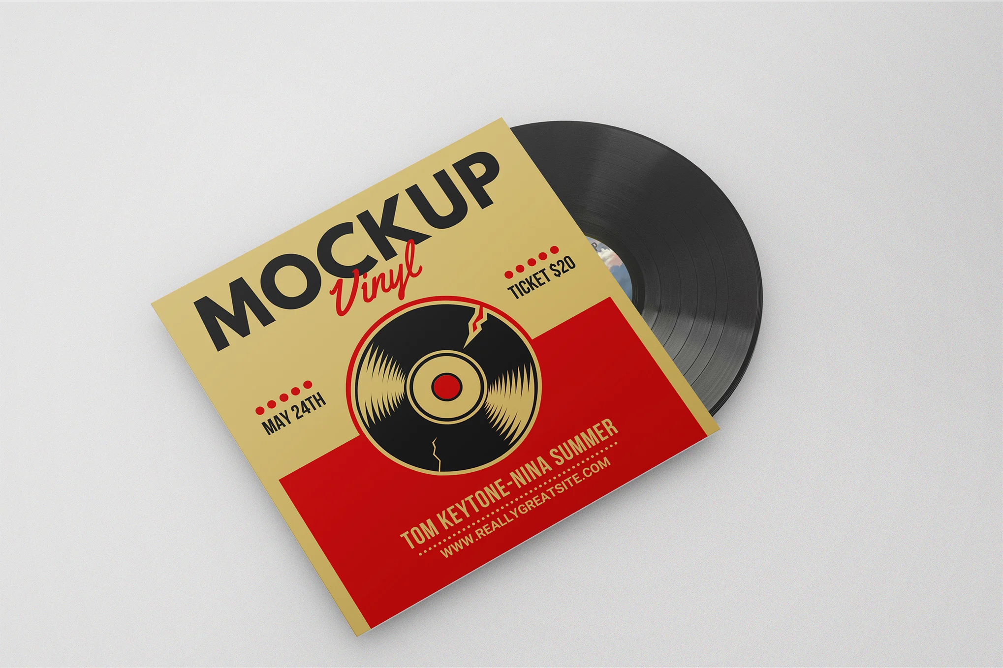 Simple Vinyl Mockup Template