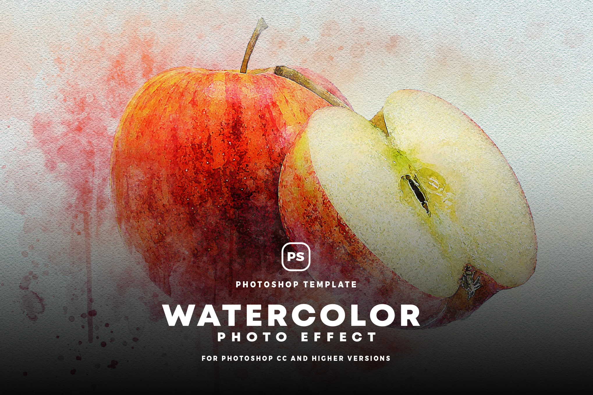 Simple Watercolor Photo Effect PSD