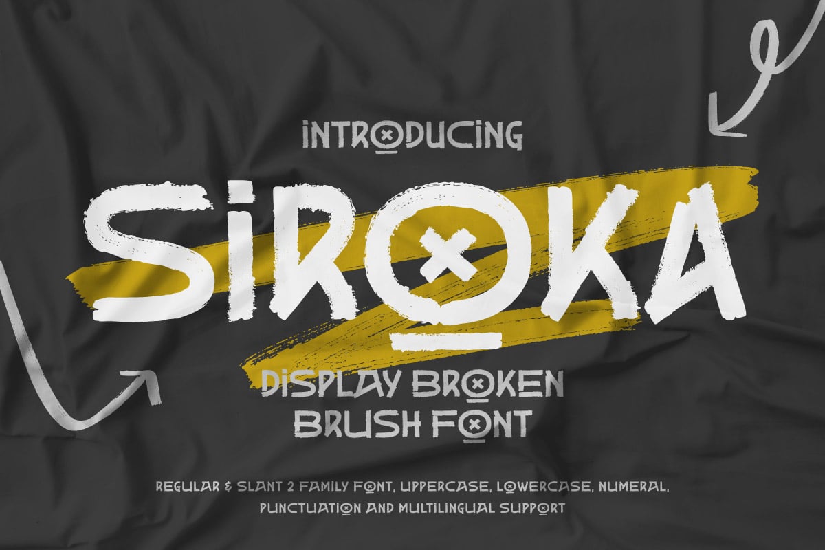 Siroka - Broken Distressed Font