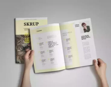 Second alternate image for Skrup Modern Magazine Word Template