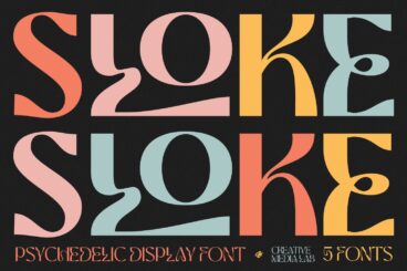 Sloke Colorful Psychedelic Font