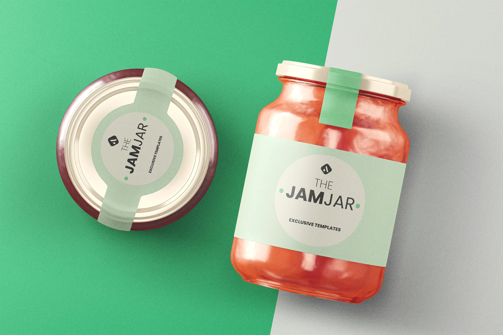 Small Jam Jar Mockup