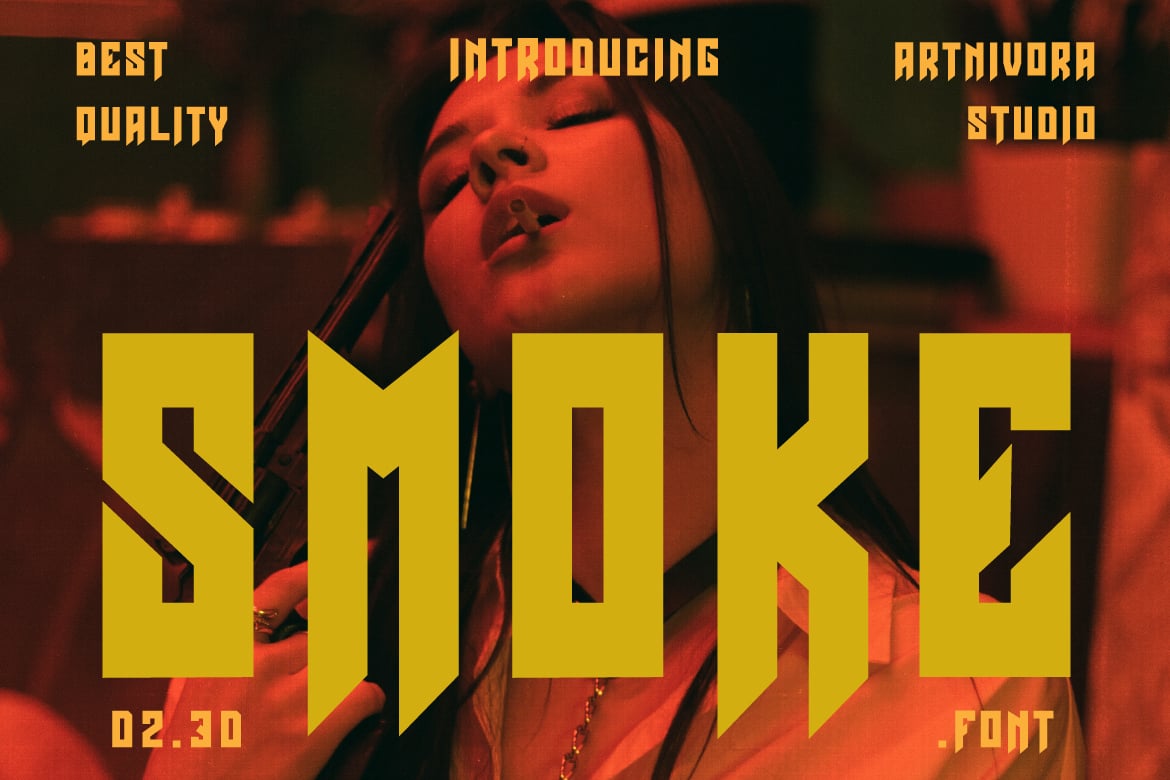 Smoke - Aggressive Display Font