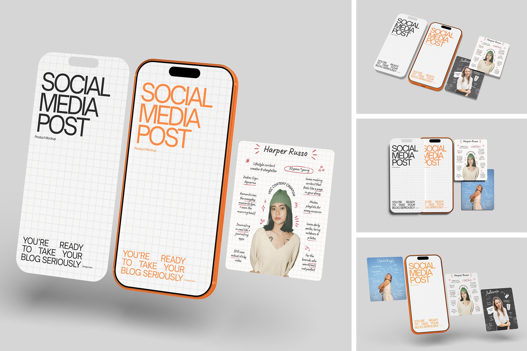 Social Media Post Mockup Set