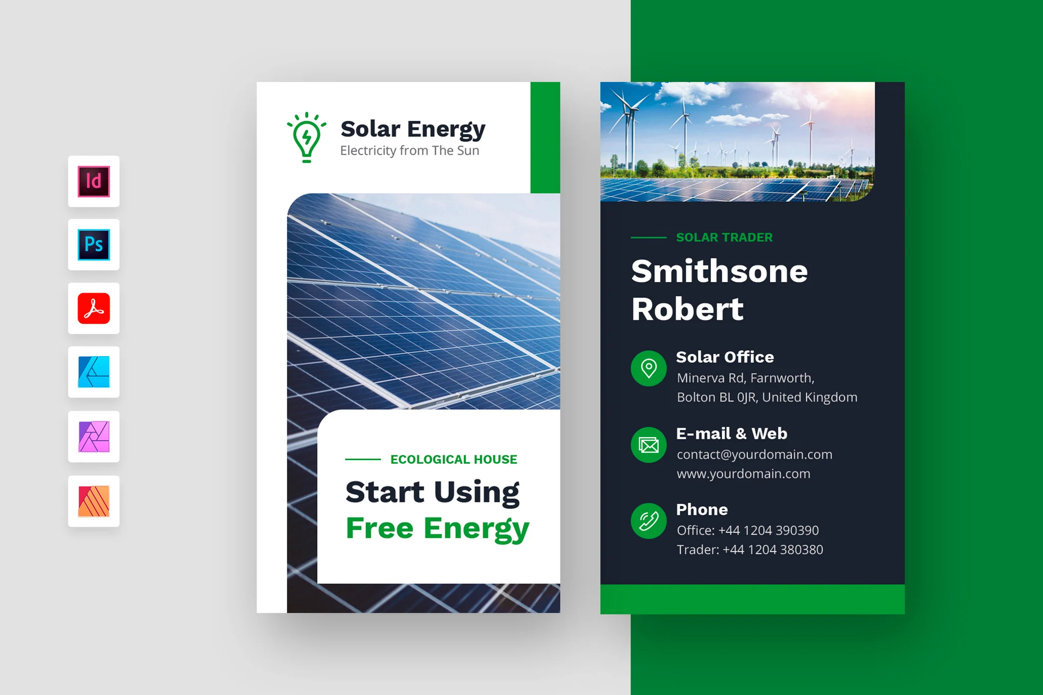 Solar Energy Business Card Template