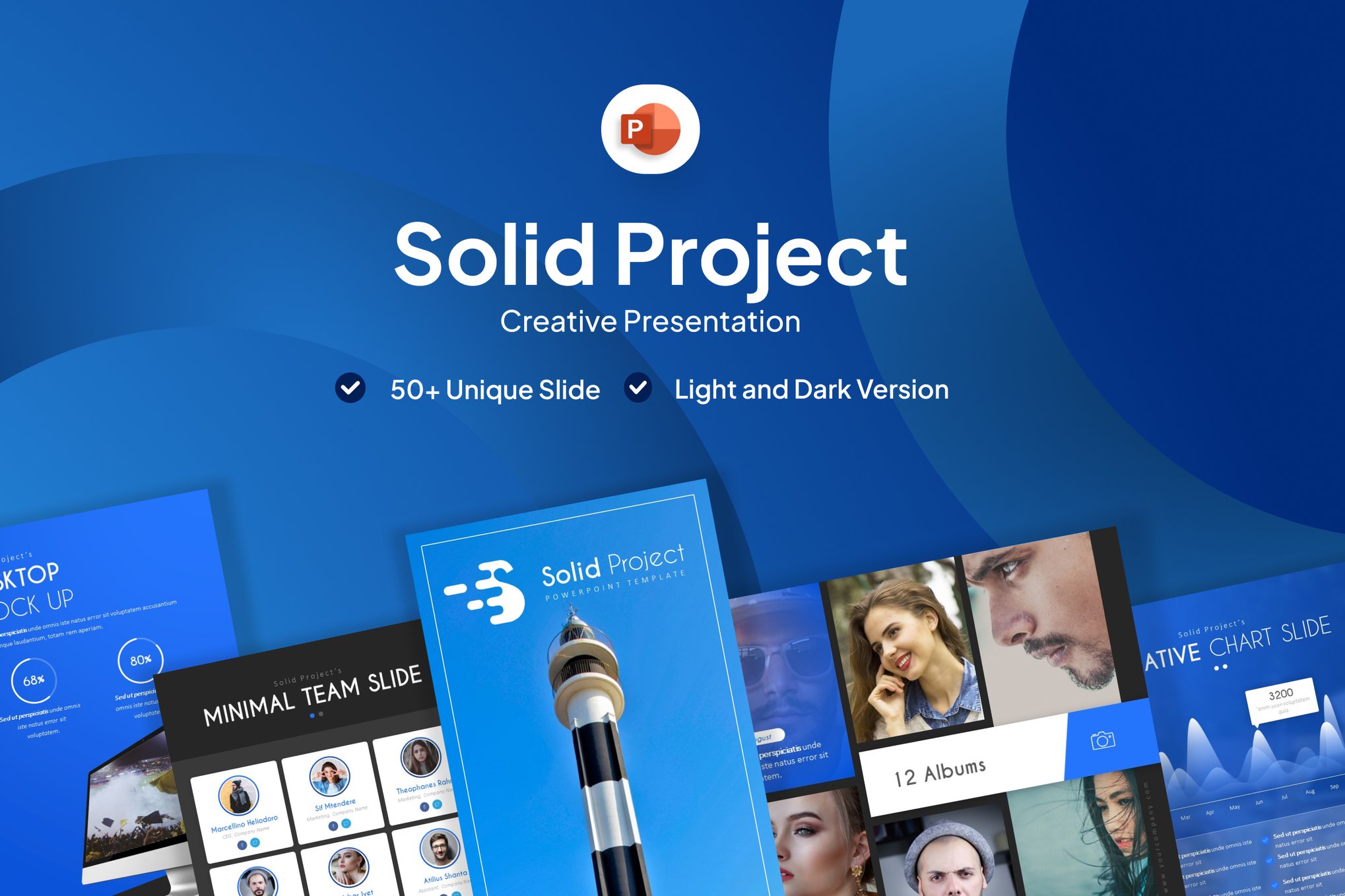 Solid Project - Portrait PowerPoint Template