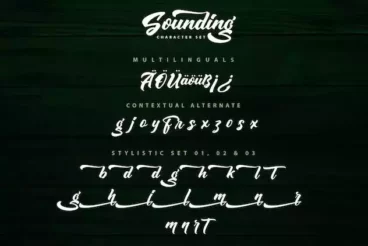 First alternate image for Sounding Baseball Cursive Font