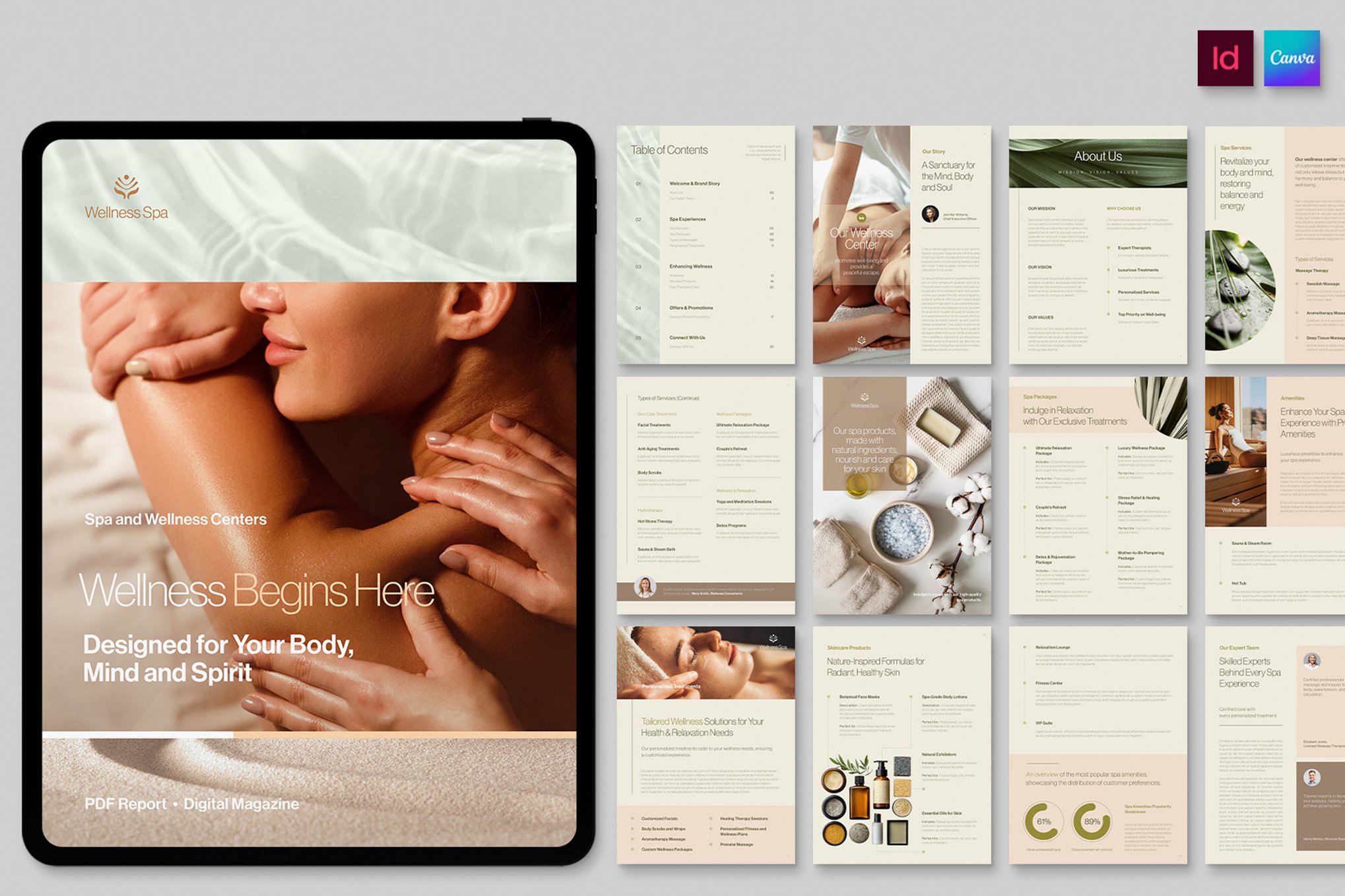 Spa & Wellness eBook Brochure Template