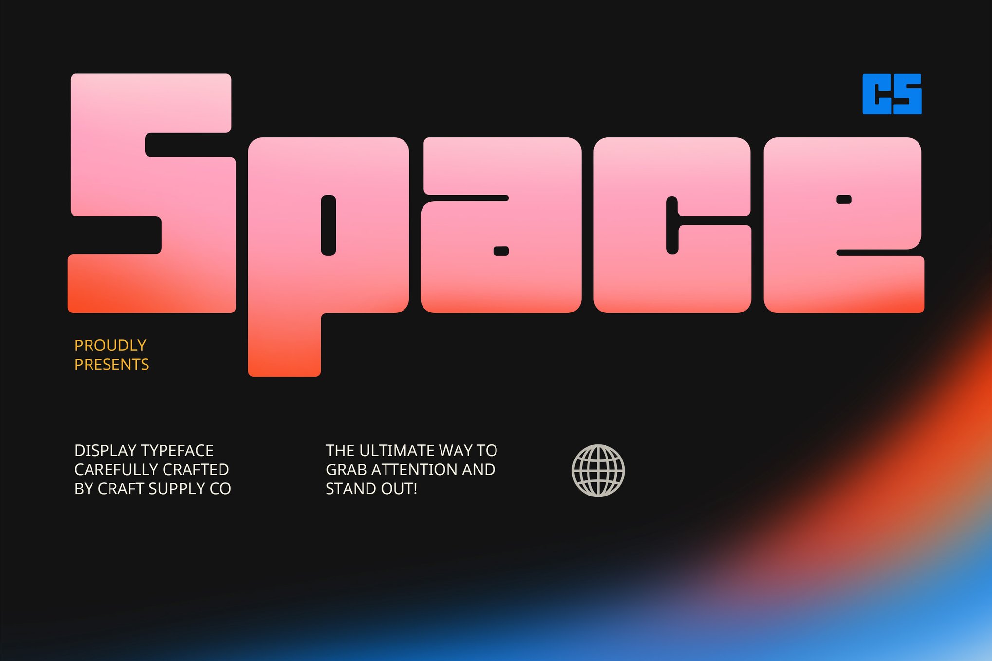 Space - Bold Square Font