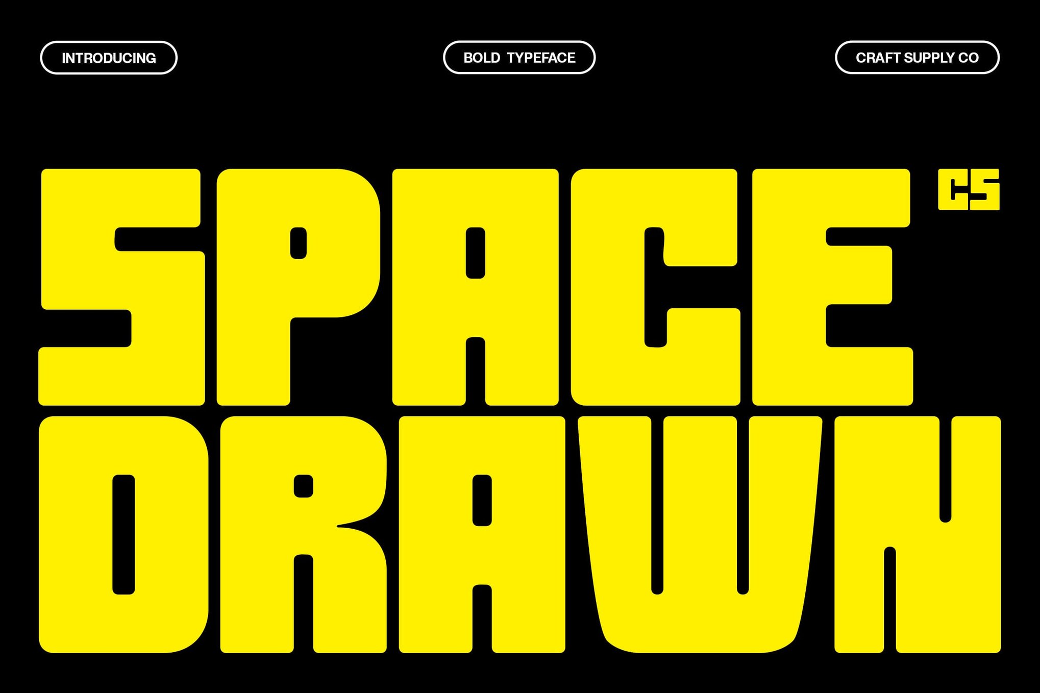 Space Drawn - Big Bold Advertising Font