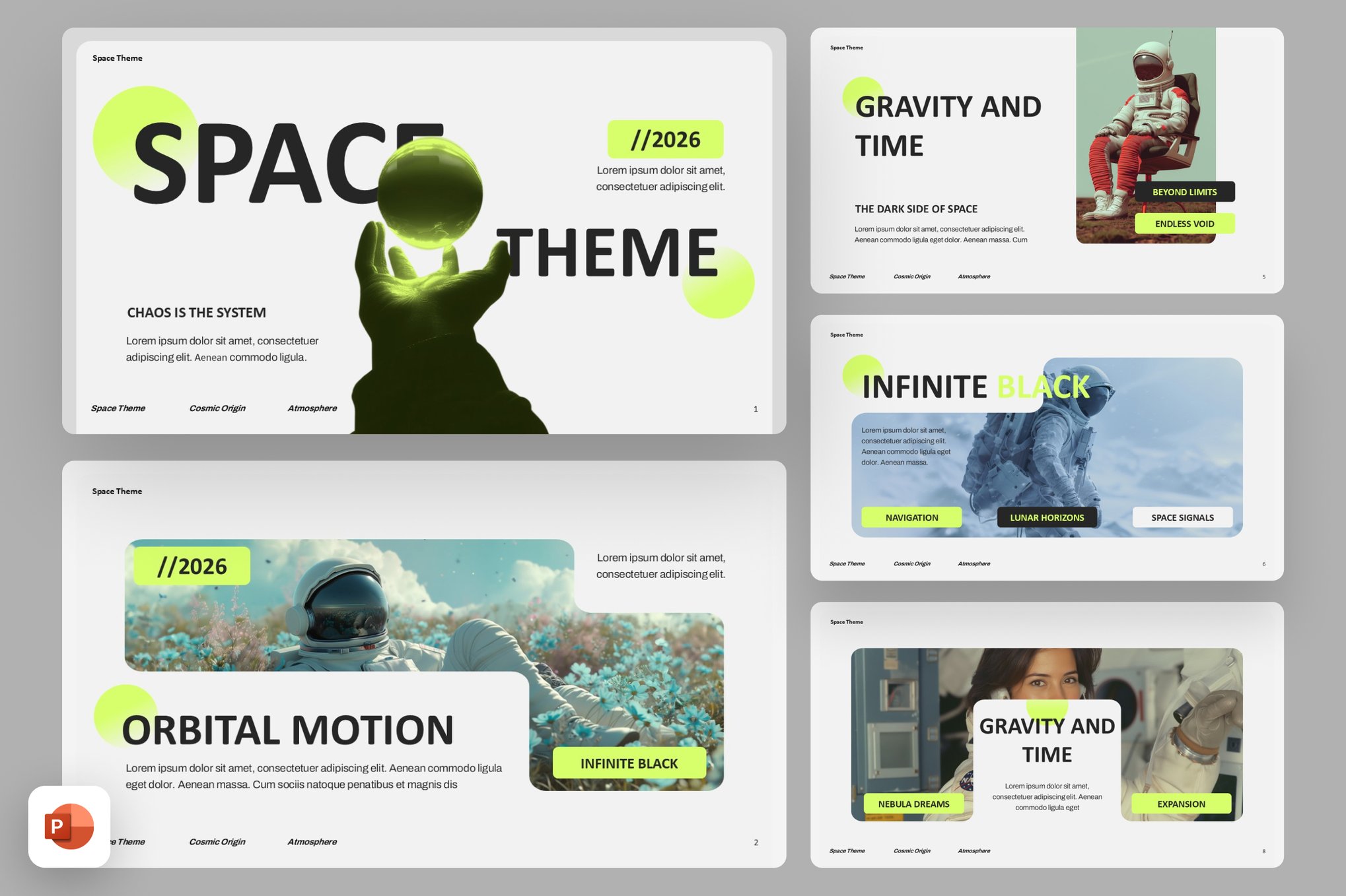 Space Themed Parallax PowerPoint Template