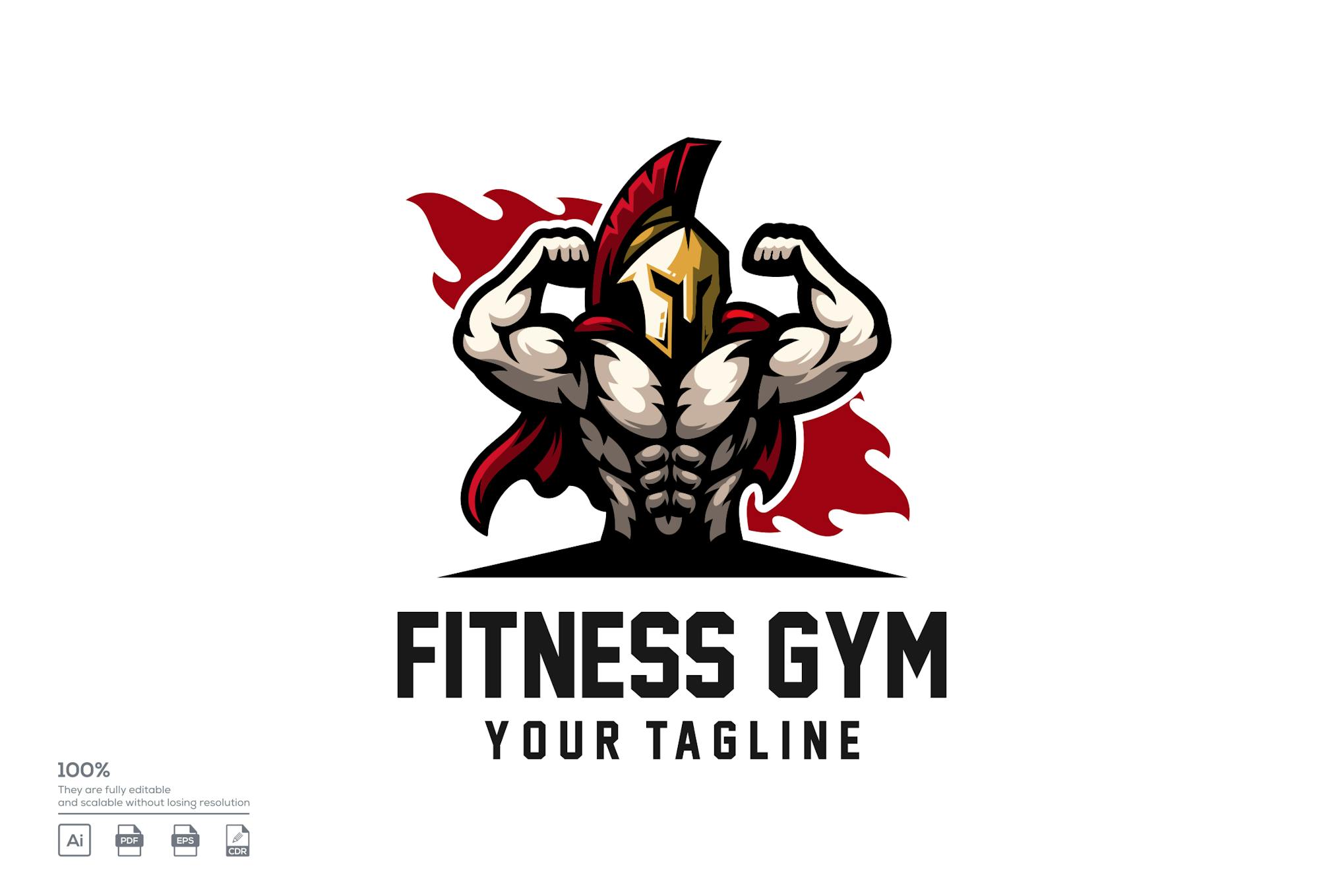 Spartan Fitness Logo Template