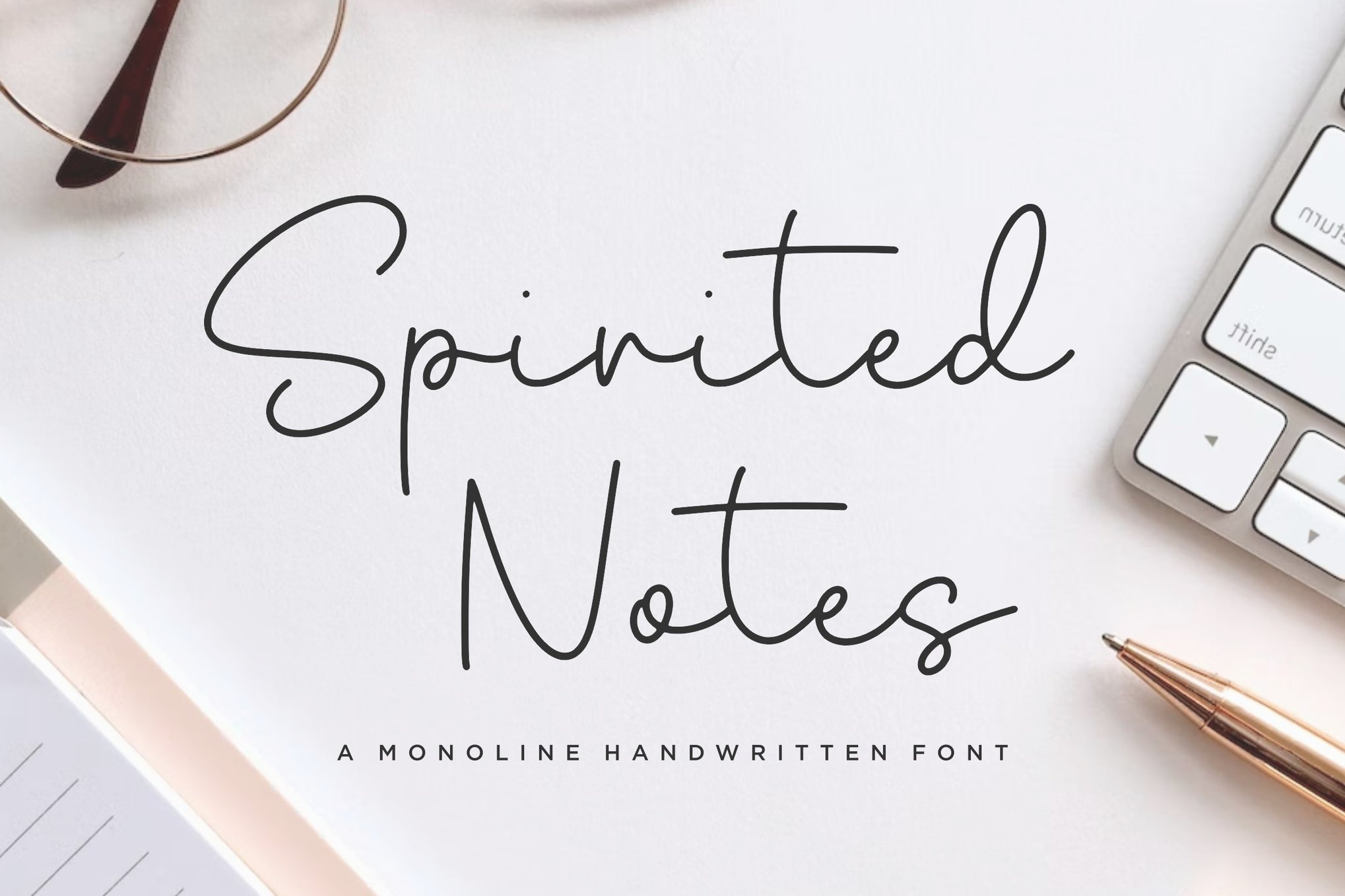 Spirited Notes - Monoline Handwritten Cursive Font