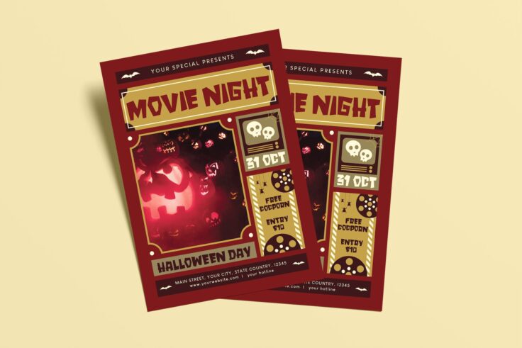 View Information about Spooky Halloween Movie Party Flyer