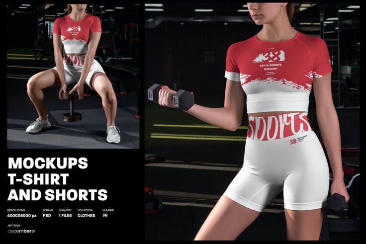 View Information about Sports & Gym Top and Shorts Mockups