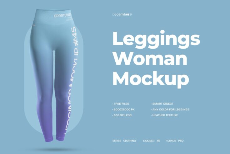 View Information about Sports Leggings Mockup With Wide Elastic Waist