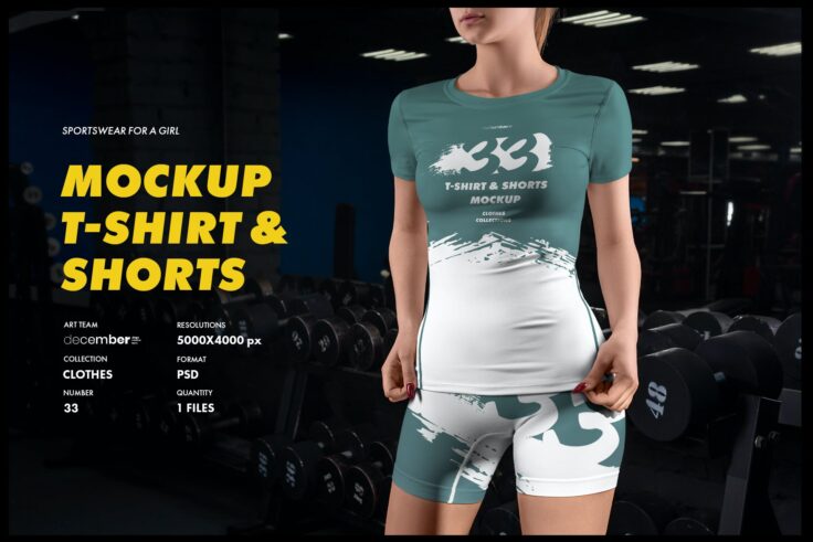 View Information about Sports T-Shirts and Shorts Mockup