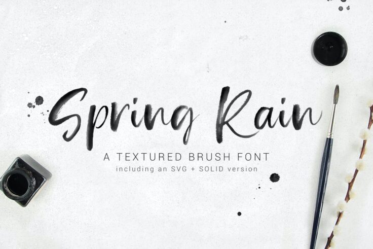 View Information about SpringRain Watercolor Brush Font