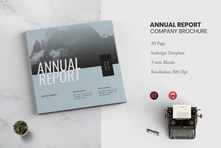 View Information about Square Annual Report InDesign Template