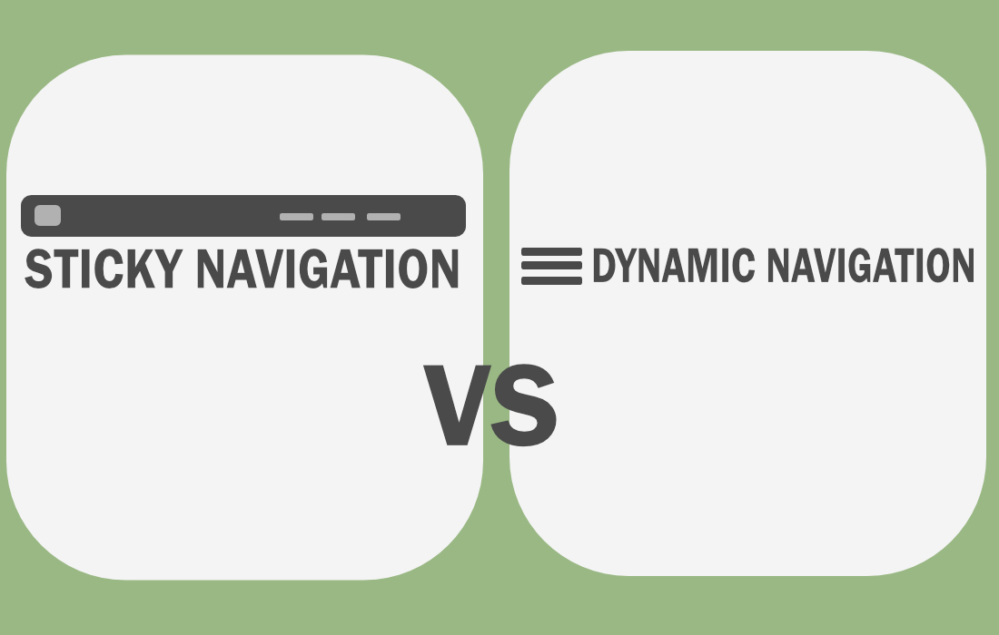 sticky vs dynamic navigation