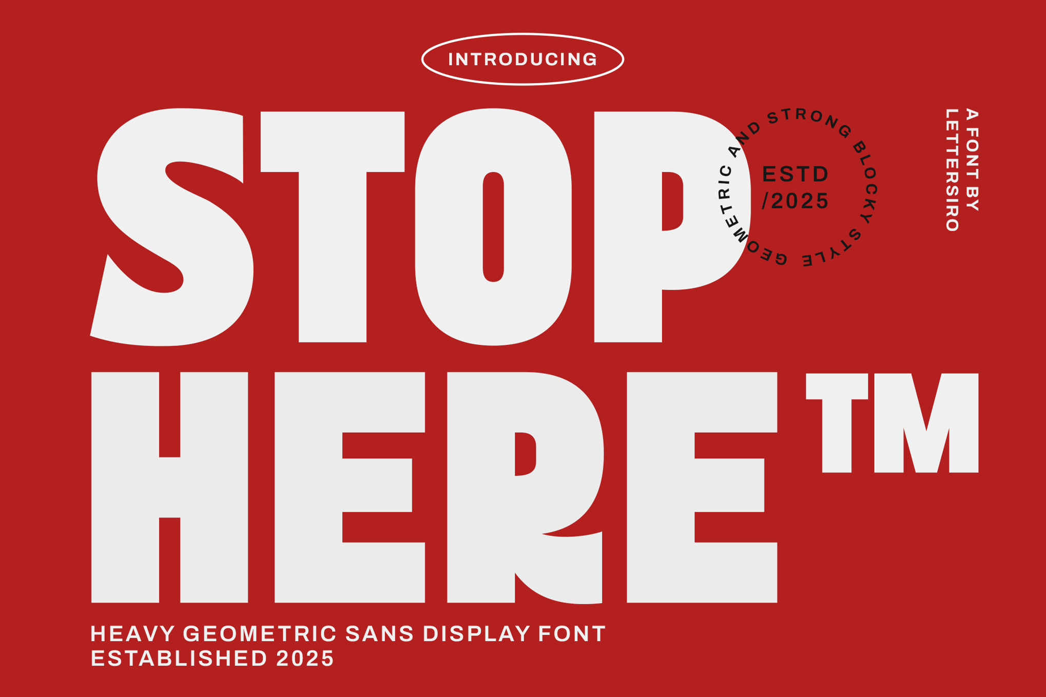 Stop Here - Bold Advertising Font