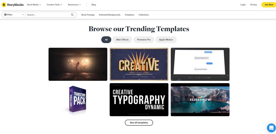 storyblocks templates
