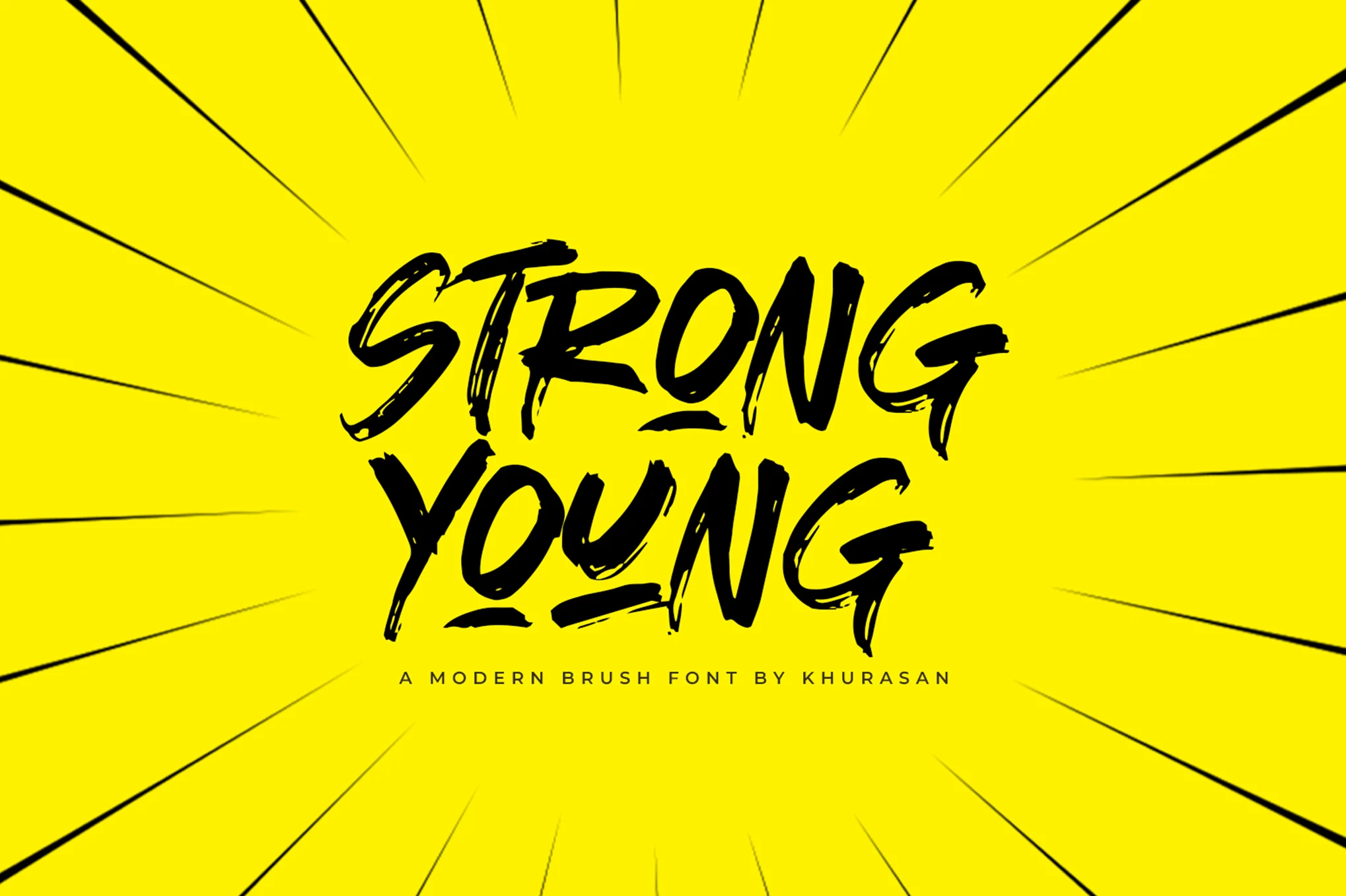 Strong Young - Modern Brush Font