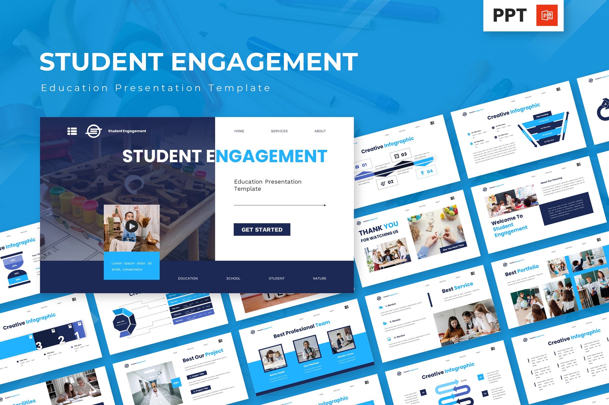 Student Engagement - Education Powerpoint Template
