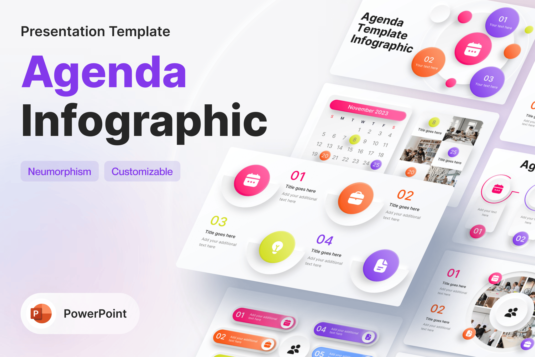 Stylish Agenda PowerPoint Template