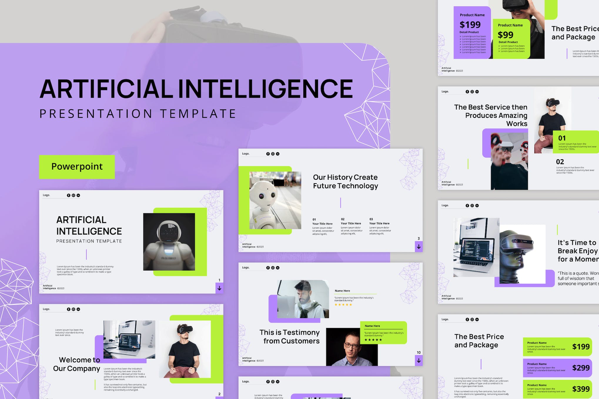 Stylish Artificial Intelligence PowerPoint Template