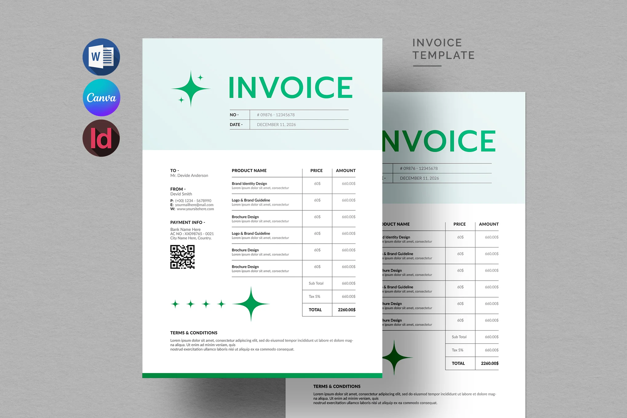 Stylish Invoice Template for Word