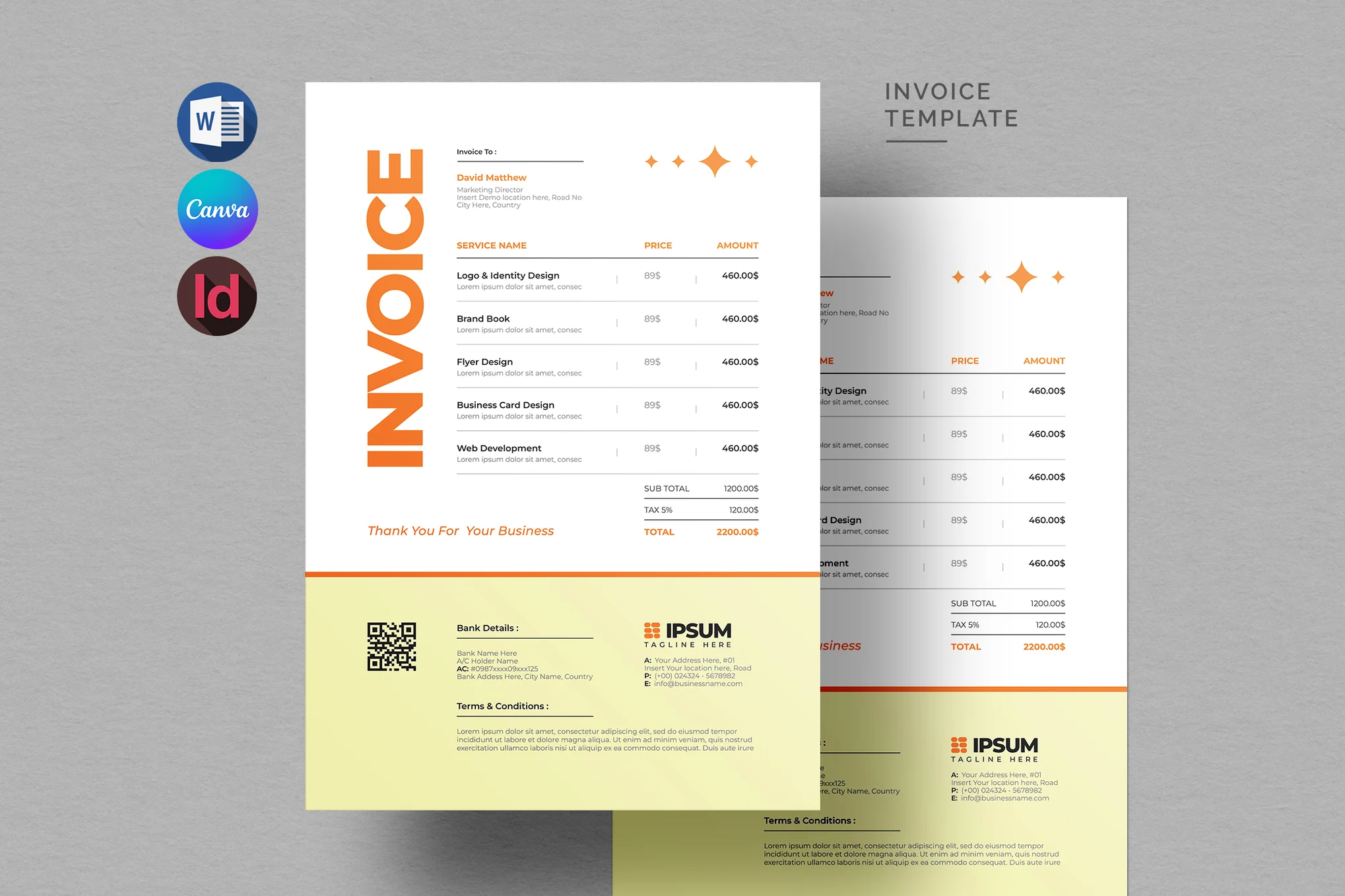 Stylish Invoice Template for Word