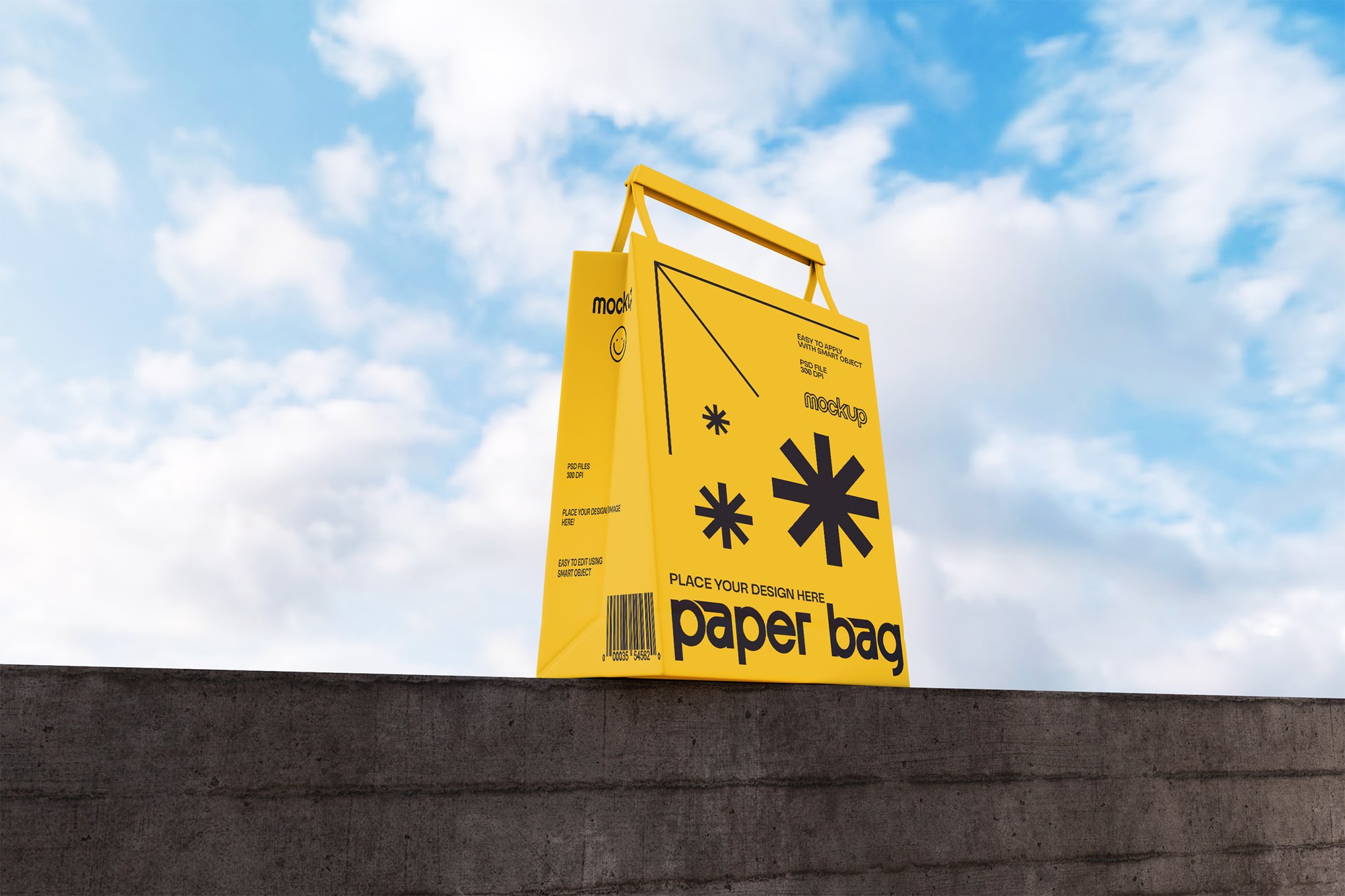 Stylish Paper Bag Mockup
