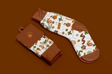 Stylish Socks Set Mockup