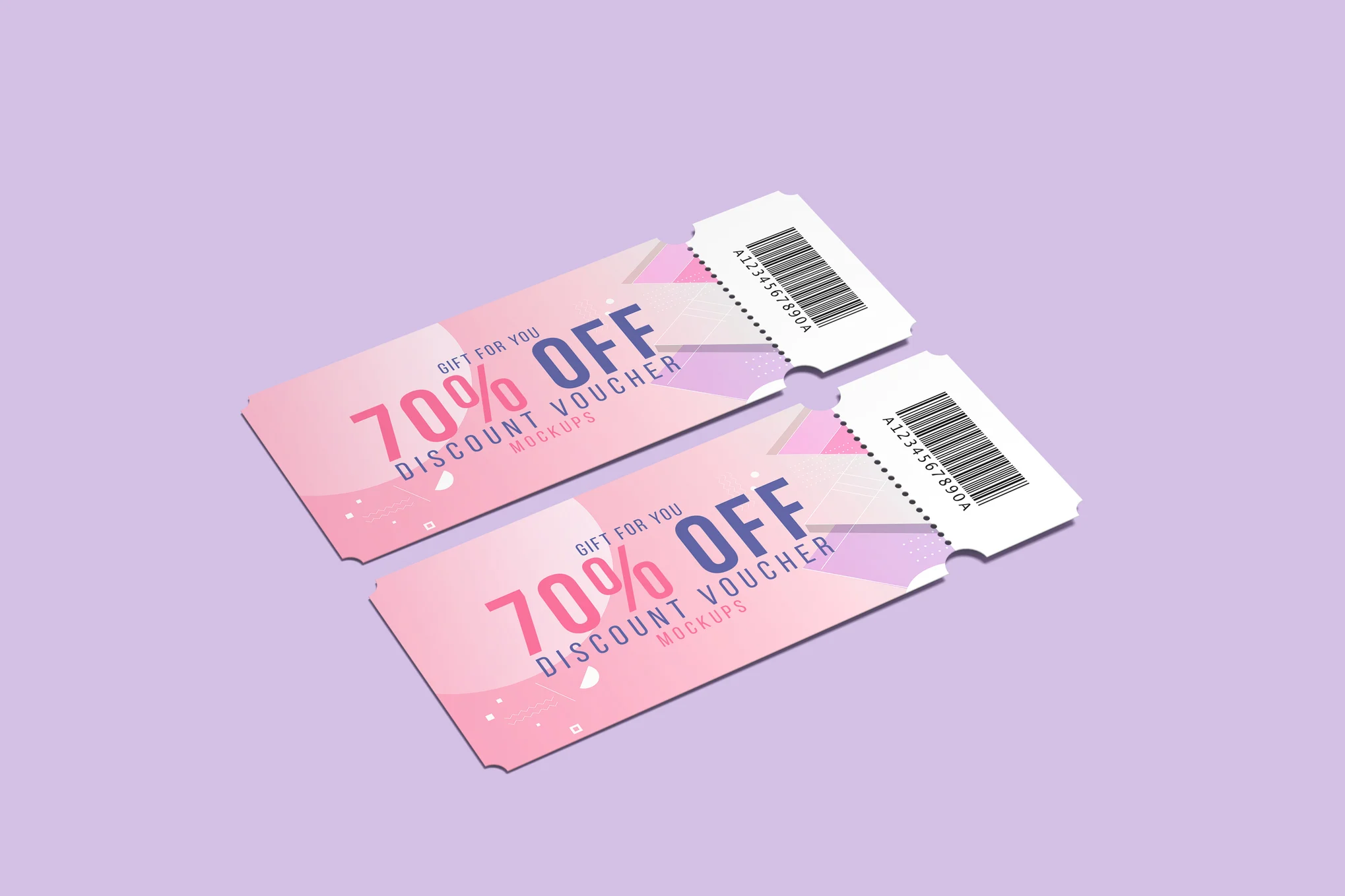 Stylish Voucher Mockup Template