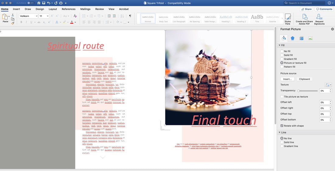 how to make a brochure on microsoft word