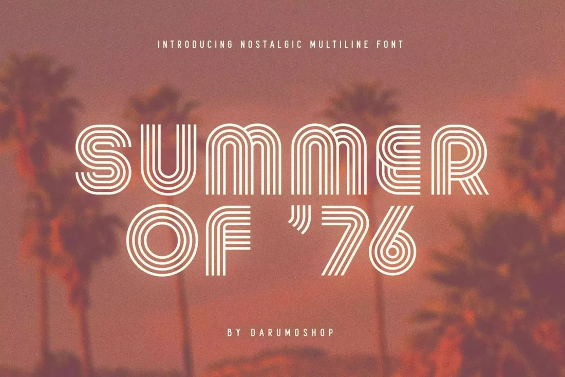 Summer 0f 76 Multi-Line Font | Design Shack